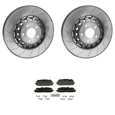 SHW Front Rotor Bosch Quietcast Semi-Met Disc Brake Pad Kit For RS5 S5 Sportback