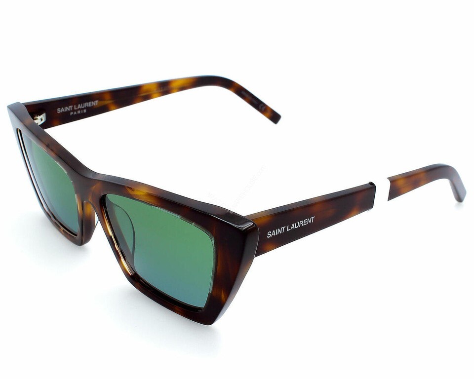 Occhiali da sole donna SAINT LAURENT avana lenti verdi 53 145MM SL 276 MICA 020
