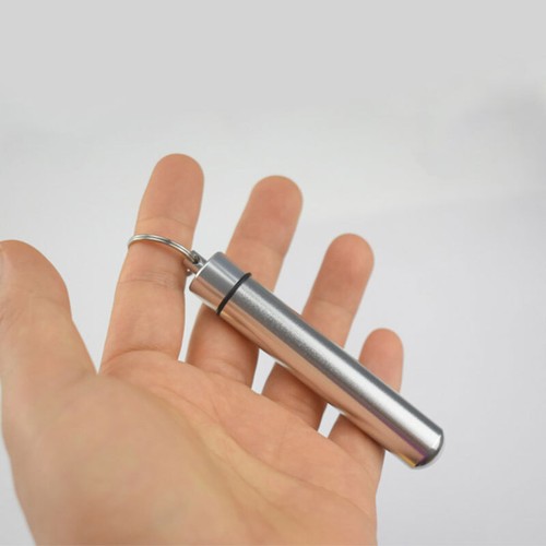 Set 4 pezzi/set stuzzicadenti in metallo filo interdentale in acciaio inox con custodia - Foto 8 di 17