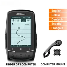 Bike Computer GPS 2.6-inch Screen Cycling Wireless Speedometer Tracker Odometer