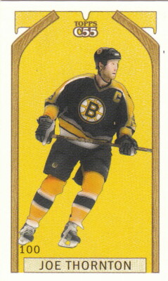 03/04 Topps C55 Mini Hat Trick Back #100B Joe Thornton Full Length Bruins