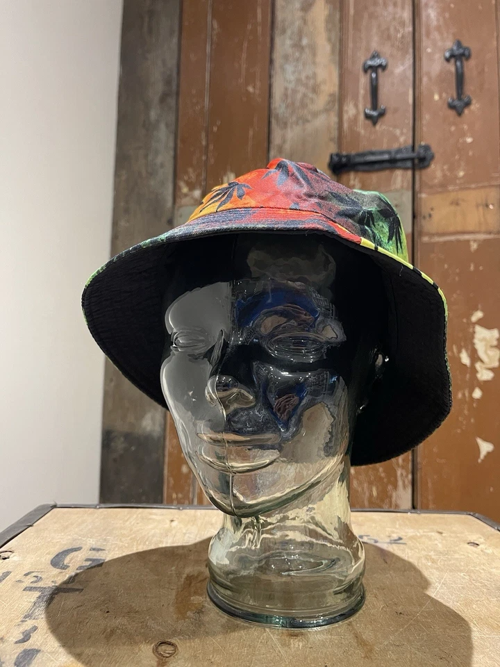 Reversiable Bucket Hat Jamaica Weed Leaf Fisherman Rasta Festival Unisex - Image 4 of 4