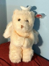 Ty 2003 Classic Bear-SAINT-Ivory Colored Angel Bear w/Wings  Kneeling-GD TAGS