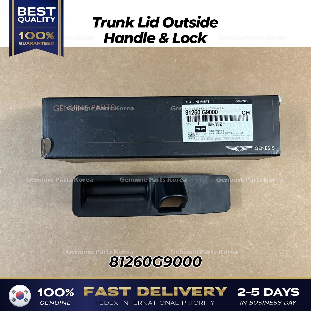 ⭐Genuine⭐ Trunk Lid Outside Handle & Lock 81260G9000 for Hyundai