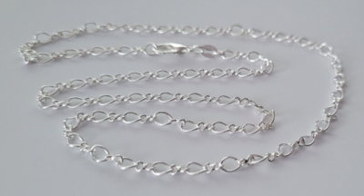 Chaîne De Cou En Argent 47 Cm - Pur Argent, Style Simple Et élégant, Neuve Sans Boîte