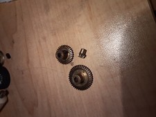slot cars Brass Gears Pinon,ring. .700  .560 OD. 3pcs Old Stock