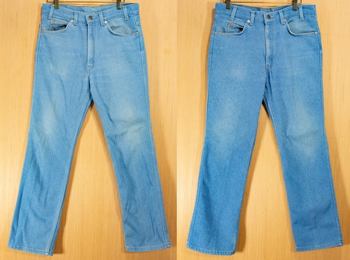 2 Pairs Vintage 1990 Levi's 517-2014 Light Blue Denim Jeans Men's size 34x30 USA