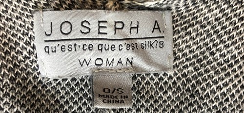 Joseph A Poncho Sweater One Size OS L XL Gray Black Stripe Open Side Knit - Picture 3 of 3
