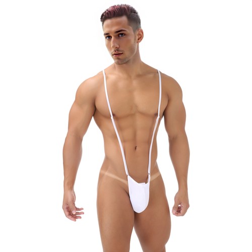 Men Bodysuit Jumpsuit Suspenders Underpants Adjustable G-string One-piece Thong - Picture 5 of 15
