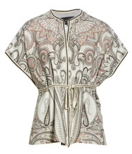 Etro Belted Reversible Cap Sleeve Jacket Size Small $1170 13622 Paisley Rare