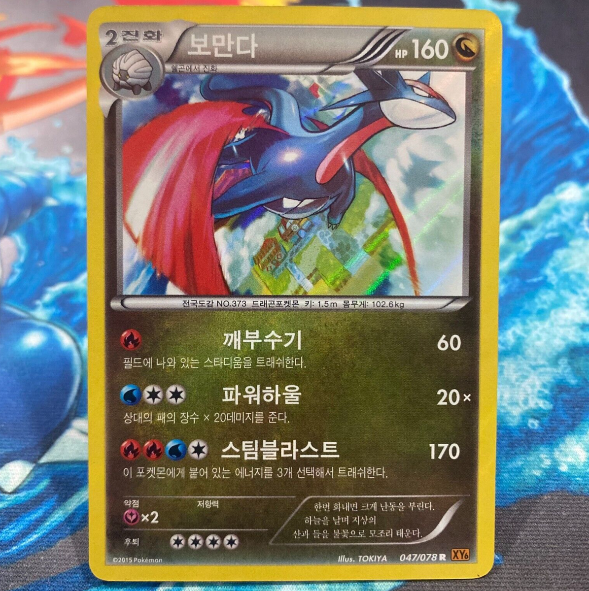 Salamence Holo KOREAN Pokemon Card XY6 Emerald Break 047/078 NM | eBay