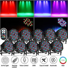 108W 36LED RGB Stage Lighting PAR Light DMX Beam DJ Disco Lights w/ Bag Tripod
