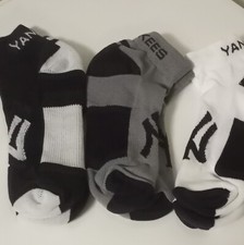    3 Pair Men's Yankees Elite Ankle Socks Large   