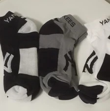 **** 3 Pair Men's Yankees Elite Ankle Socks Large ****