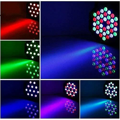 1-10X 36LED Stage Lights RGB Par Can Flat DMX512 DJ Disco Bar Uplighter Lighting - Picture 8 of 33