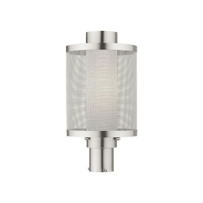 Livex Lighting 20686-91 1 Light Brushed Nickel Post Light 9"L x 9"W x ...