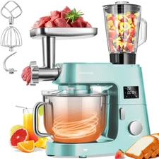 9in1 Stand Mixer 6 Speed 7.5Qt w/ Fermentation Timer Meat Grinder Juicer Slicer