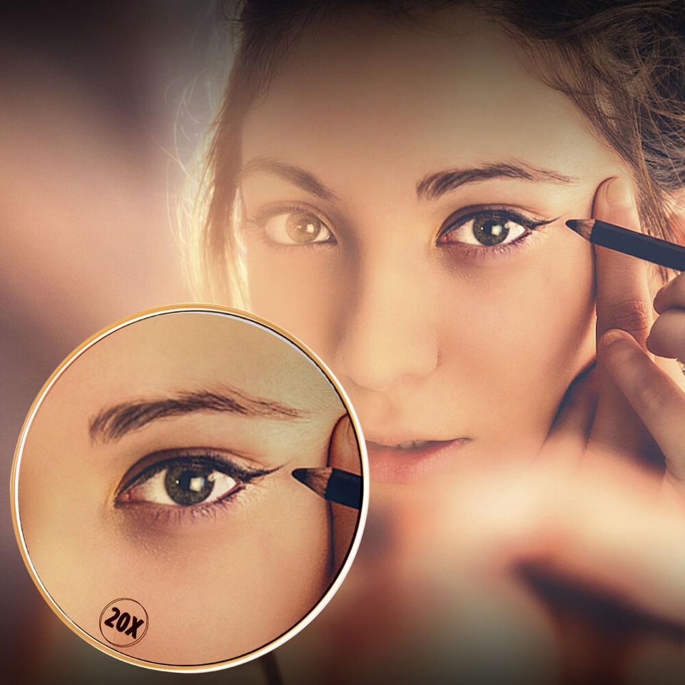 LED Mirror Shower for Shaving Suction Cup Beauty Vanity Dresser Stool