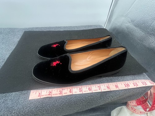 vintage ralph lauren slipper shoes black velvet size 9 polo shoes dress fancy - Picture 4 of 19