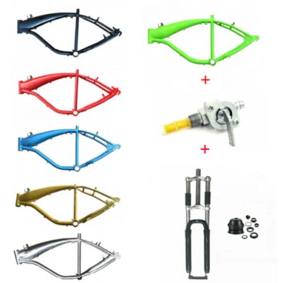 CDHPOWER Bicycle Gas Tank Frame 2.4L & 26" Suspension Fork & Headset & Petcock