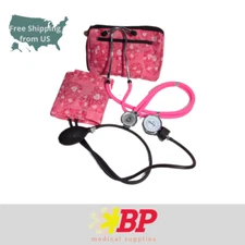 PRESTIGE MEDICAL A2-HPH Aneroid Hot Pink Hearts Sphygmomanometer and Sprague