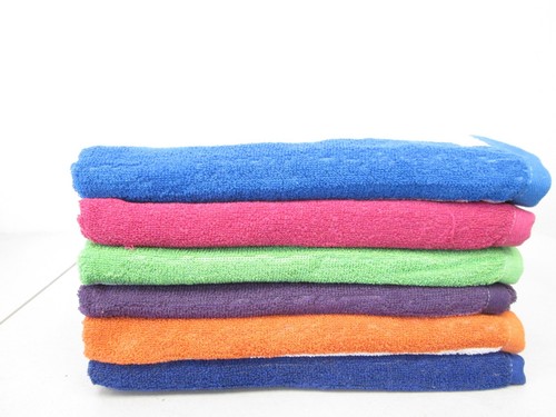 Cabana Strandtücher Set 6 Farben (28 x 58 Zoll), 100 % Baumwolle, stark saugfähig.