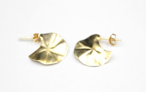 Gold Plated  Sterling Silver Earrings, Marked SAJ