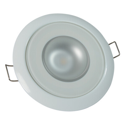 Lumitec Mirage - Flush Mount Down Light - Glass Finish/White Bezel - 2-Color Whi
