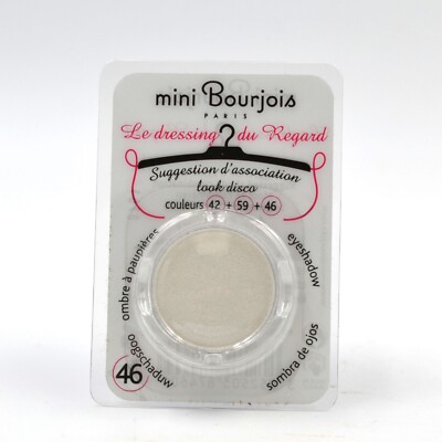 Bourjois Mini Single Eyeshadow Refill Eyeshadow 46 Snow White Shimmer 0.05 Oz
