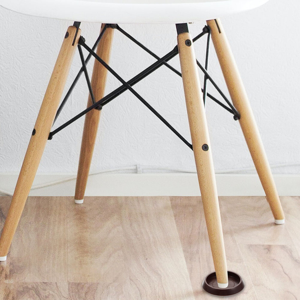 4pcs Rubber Furniture Caster Cups Anti Skid Leg Coaster Chair Floor