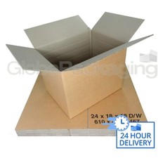 1 x X-LARGE NEW D/W REMOVAL CARBOARD BOX 24x18x18" VARI DEPTH