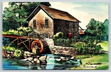 Old Stoney Brook Mill in Brewster, Cape Cod, Massachusetts Postcard LC06-0185