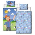Blippi Digger Single Panel Duvet Set Reversible bedding Set