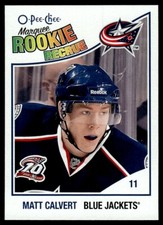 2011-12 O-Pee-Chee 2010-11 Rookie Update Matt Calvert Rookie Columbus Blue
