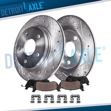 10.79" REAR DRILLED Rotors and Brake Pads for Subaru Crosstrek Forester Impreza