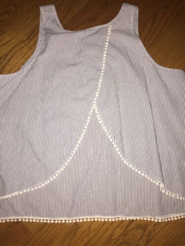 RED CAMEL Flowy Pin Stripe Striped Sleeveless Top Shirt Blouse Womens Size L - Picture 5 of 6