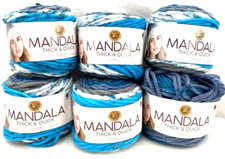 Lion Brand Yarns Mandala Thick  Quick 200 Labyrinth Blue 6 Packs of 5.3oz 87yd