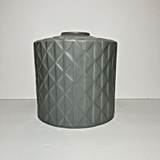 Jonathan Adler Now House Tissue Box Holder Round Gray Geometric Pattern