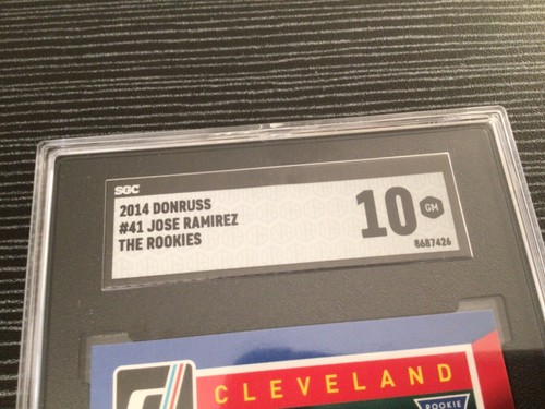 2014 Panini Donruss The Rookies Jose Ramirez RC #41 SGC 10 - Picture 2 of 3