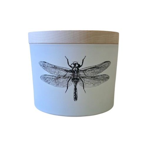 SKEEM Citronella Sea Salt Outdoor Candle Soy Wax 80Hr Dragonfly Jar Wood Lid USA - Picture 11 of 11
