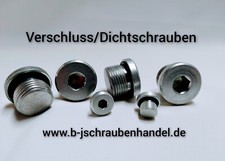 Verschlussschrauben NBR-Dichtung/Dichtring Fein-/Rohrgew. &auml;hnl. DIN 908 verzinkt