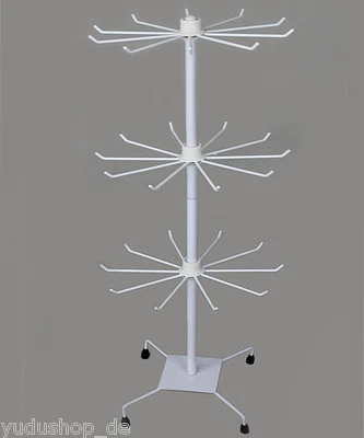Verkaufsständer Warenständer mit 3 Etage Metall H73 cm weiss