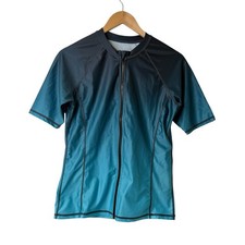 TOURNESOL UPF 50 Women S Rash Guard Cycling Top Short Sleeve Full Zip Athletic