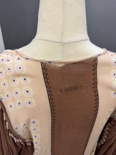 Kinga Csilla Midi Dress Size AU 12 US 8 Flawed Boho Coastal Brown Beige - Picture 8 of 8