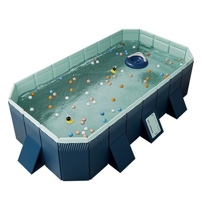 3M Swimming Pool Large Rectangular Foldable Adult Kiddie Above Ground Outdoor