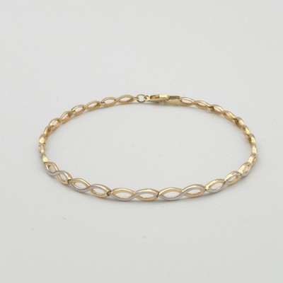 585 Gold Armband 19,5cm Damen Mädchen NEU Infinity 14 Karat Gelbgold 3,88g