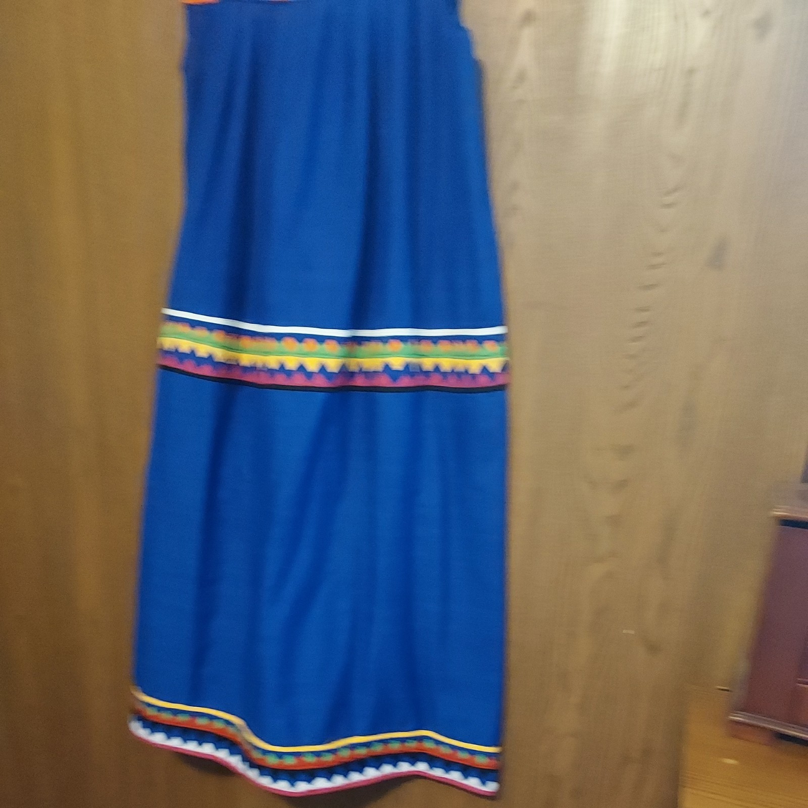 Native American Indian  Panama Patchwork Maxi Dre… - image 10