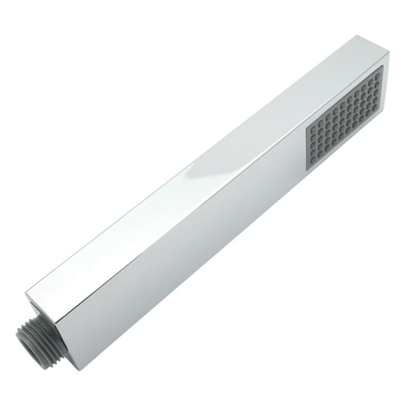iflo Cube Modern Rectangular Stick Shower Head Handset - Chrome - 485466 - HS207