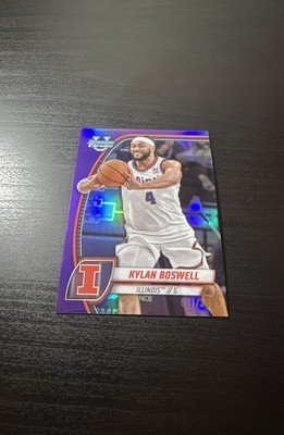 2024-25 Bowman University Chrome - Kylan Boswell #78 Purple Refractor /399 (RC)