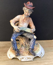 Vintage Large Capodimonte Figurine. Musician